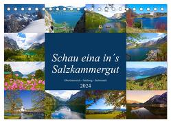 Schau eina in´s Salzkammergut (Tischkalender 2024 DIN A5 quer), CALVENDO Monatskalender von Kramer,  Christa