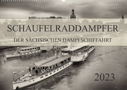 Schaufelraddampfer der Sächsischen Dampfschiffahrt (Wandkalender 2023 DIN A2 quer) von Meutzner,  Dirk