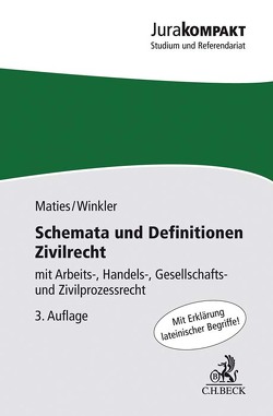 Schemata und Definitionen Zivilrecht von Maties,  Martin, Winkler,  Klaus