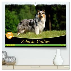Schicke Collies (hochwertiger Premium Wandkalender 2024 DIN A2 quer), Kunstdruck in Hochglanz von Janetzek,  Yvonne
