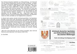 Schicksale deutscher Apotheker aus Ostbrandenburg am Ende des Zweiten Weltkrieges von Biela,  Paul