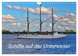 Schiffe auf der Unterweser (Wandkalender 2024 DIN A4 quer), CALVENDO Monatskalender von Harms,  Christian