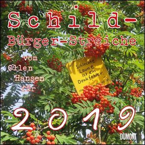 Schild-Bürger-Streiche 2019 – Von Pit Schulz – Broschürenkalender – Format 30 x 30 cm von DUMONT Kalenderverlag, Schulz,  Peter-T.