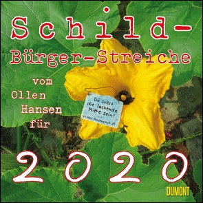 Schild-Bürger-Streiche 2020 – Von Pit Schulz – Broschürenkalender – Format 30 x 30 cm von DUMONT Kalenderverlag, Schulz,  Peter-T.