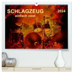Schlagzeug – einfach cool (hochwertiger Premium Wandkalender 2024 DIN A2 quer), Kunstdruck in Hochglanz von Roder,  Peter