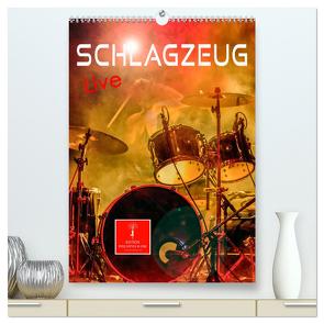 Schlagzeug live (hochwertiger Premium Wandkalender 2024 DIN A2 hoch), Kunstdruck in Hochglanz von Roder,  Peter