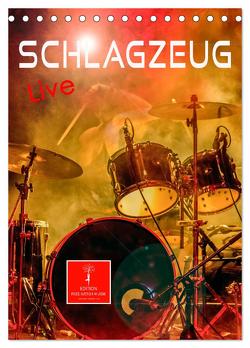 Schlagzeug live (Tischkalender 2024 DIN A5 hoch), CALVENDO Monatskalender von Roder,  Peter