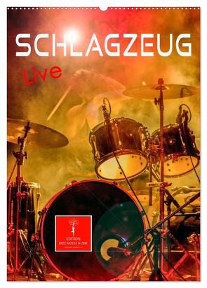 Schlagzeug live (Wandkalender 2024 DIN A2 hoch), CALVENDO Monatskalender von Roder,  Peter