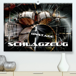 Schlagzeug onstage (Premium, hochwertiger DIN A2 Wandkalender 2023, Kunstdruck in Hochglanz) von Bleicher,  Renate