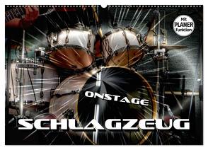 Schlagzeug onstage (Wandkalender 2024 DIN A2 quer), CALVENDO Monatskalender von Bleicher,  Renate