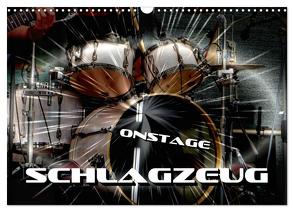 Schlagzeug onstage (Wandkalender 2024 DIN A3 quer), CALVENDO Monatskalender von Bleicher,  Renate