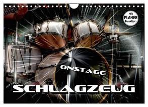 Schlagzeug onstage (Wandkalender 2024 DIN A4 quer), CALVENDO Monatskalender von Bleicher,  Renate