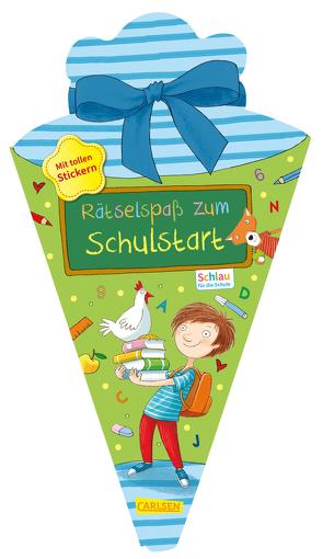 Schlau für die Schule: Rätselspaß zum Schulstart mit Stickern (Schultüte 2023 blau) von Fuchs,  Caroline, Rothmund,  Sabine