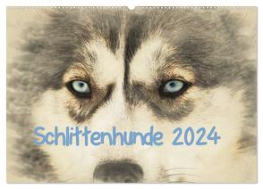 Schlittenhunde 2024 (Wandkalender 2024 DIN A2 quer), CALVENDO Monatskalender von Redecker,  Andrea