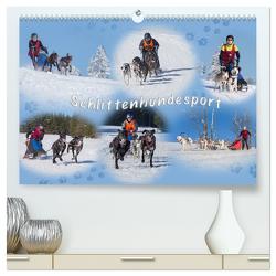 Schlittenhundesport (hochwertiger Premium Wandkalender 2024 DIN A2 quer), Kunstdruck in Hochglanz von Eschrich -HeschFoto,  Heiko