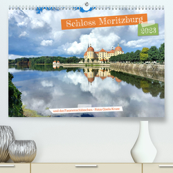 Schloss Moritzburg und das Fasanenschlösschen (Premium, hochwertiger DIN A2 Wandkalender 2023, Kunstdruck in Hochglanz) von Kruse,  Gisela