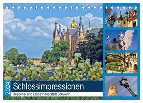 Schlossimpressionen Schwerin 2024 (Tischkalender 2024 DIN A5 quer), CALVENDO Monatskalender von Felix,  Holger