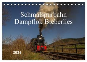 Schmalspurbahn Dampflok Bieberlies (Tischkalender 2024 DIN A5 quer), CALVENDO Monatskalender von Rein,  Simone