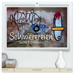 Schmierereien Graffiti & Straßenkunst (hochwertiger Premium Wandkalender 2024 DIN A2 quer), Kunstdruck in Hochglanz von Watzinger - traumbild , - Max