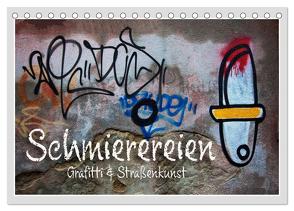 Schmierereien Graffiti & Straßenkunst (Tischkalender 2024 DIN A5 quer), CALVENDO Monatskalender von Watzinger - traumbild , - Max