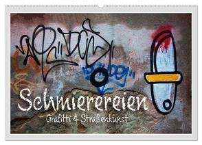 Schmierereien Graffiti & Straßenkunst (Wandkalender 2024 DIN A2 quer), CALVENDO Monatskalender von Watzinger - traumbild , - Max