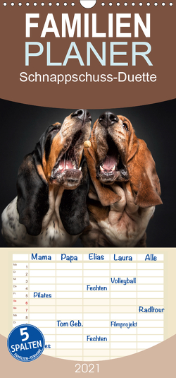 Schnappschuss-Duette – Hunde – Familienplaner hoch (Wandkalender 2021 , 21 cm x 45 cm, hoch) von Photography / Christian Vieler,  Vieler