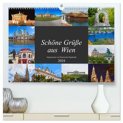 Schöne Grüße aus Wien (hochwertiger Premium Wandkalender 2024 DIN A2 quer), Kunstdruck in Hochglanz von Kramer,  Christa