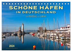 Schöne Häfen in Deutschland von Greetsiel bis Lindau (Tischkalender 2024 DIN A5 quer), CALVENDO Monatskalender von Roder,  Peter