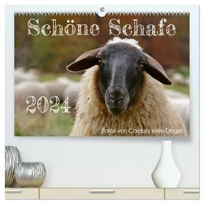 Schöne Schafe (hochwertiger Premium Wandkalender 2024 DIN A2 quer), Kunstdruck in Hochglanz von Kelle-Dingel,  Cordula