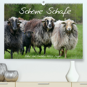 Schöne Schafe (Premium, hochwertiger DIN A2 Wandkalender 2022, Kunstdruck in Hochglanz) von Kelle-Dingel,  Cordula
