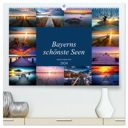 Schöne Seen in Bayern (hochwertiger Premium Wandkalender 2024 DIN A2 quer), Kunstdruck in Hochglanz von Fischer,  Janina