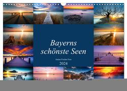 Schöne Seen in Bayern (Wandkalender 2024 DIN A3 quer), CALVENDO Monatskalender von Fischer,  Janina