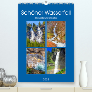 Schöner Wasserfall (Premium, hochwertiger DIN A2 Wandkalender 2023, Kunstdruck in Hochglanz) von Kramer,  Christa