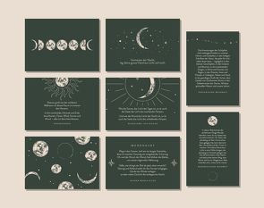 Schönes Postkarten Set „Sei wie der Mond“ von Kramer,  Johanna
