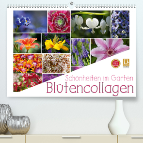 Schönheiten im Garten – Blütencollagen (Premium, hochwertiger DIN A2 Wandkalender 2020, Kunstdruck in Hochglanz) von Cross,  Martina