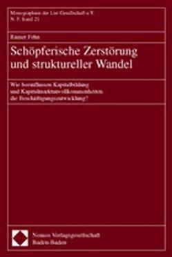 Schöpferische Zerstörung und struktureller Wandel von Fehn,  Rainer