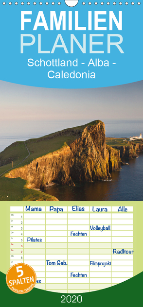 Schottland – Alba – Caledonia – Familienplaner hoch (Wandkalender 2020 , 21 cm x 45 cm, hoch) von Schonnop,  Juergen