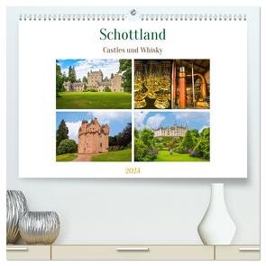 Schottland – Castles und Whisky (hochwertiger Premium Wandkalender 2024 DIN A2 quer), Kunstdruck in Hochglanz von Schwarze,  Nina