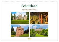 Schottland – Castles und Whisky (Wandkalender 2024 DIN A2 quer), CALVENDO Monatskalender von Schwarze,  Nina