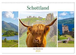 Schottland – eine Rundreise (Wandkalender 2024 DIN A3 quer), CALVENDO Monatskalender von Schwarze,  Nina