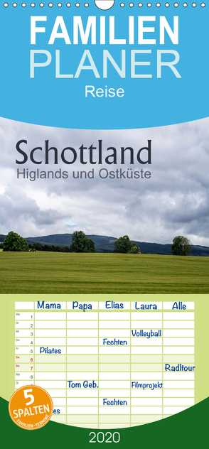 Schottland Highlands und Ostküste – Familienplaner hoch (Wandkalender 2020 , 21 cm x 45 cm, hoch) von calmbacher,  Christiane