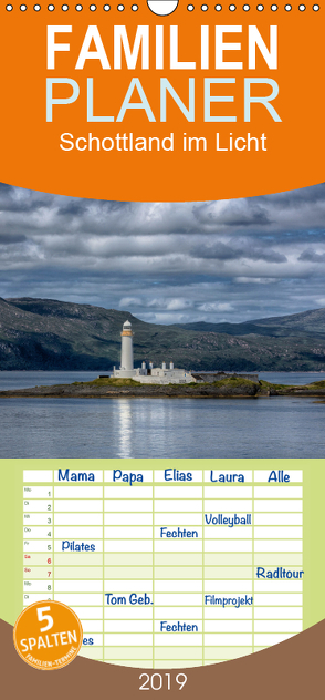 Schottland im Licht – Familienplaner hoch (Wandkalender 2019 , 21 cm x 45 cm, hoch) von Oliver Schwenn,  Dr.