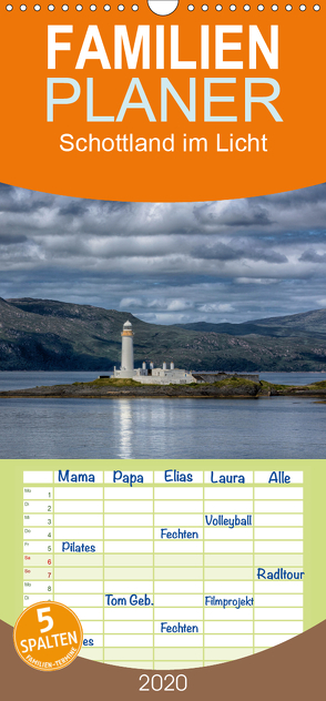 Schottland im Licht – Familienplaner hoch (Wandkalender 2020 , 21 cm x 45 cm, hoch) von Oliver Schwenn,  Dr.