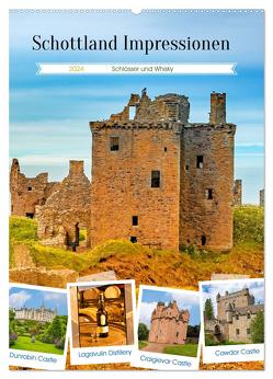 Schottland Impressionen – Schlösser und Whisky (Wandkalender 2024 DIN A2 hoch), CALVENDO Monatskalender von Schwarze,  Nina