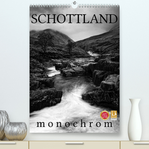 Schottland Monochrom (Premium, hochwertiger DIN A2 Wandkalender 2022, Kunstdruck in Hochglanz) von Cross,  Martina