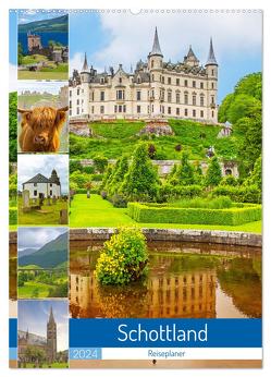 Schottland – Reiseplaner (Wandkalender 2024 DIN A2 hoch), CALVENDO Monatskalender von Schwarze,  Nina