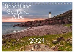 Schottland – Scotland – Alba (Tischkalender 2024 DIN A5 quer), CALVENDO Monatskalender von Eschrich,  Heiko
