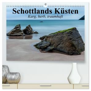 Schottlands Küsten. Karg, herb, traumhaft (hochwertiger Premium Wandkalender 2024 DIN A2 quer), Kunstdruck in Hochglanz von Stanzer,  Elisabeth