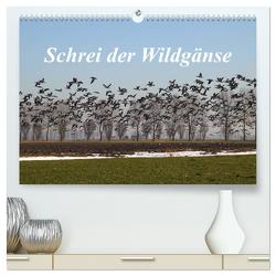Schrei der Wildgänse (hochwertiger Premium Wandkalender 2024 DIN A2 quer), Kunstdruck in Hochglanz von Poetsch,  Rolf