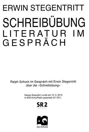 Schreibübung von Schock,  Ralph, Stegentritt,  Erwin